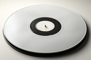 Limited edition white vinyl record mockup, providing an elegant platform for your exclusive music release, Generative AI