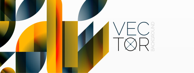 Assorted geometric shapes unite in a minimalistic abstract backdrop, offering a versatile canvas for contemporary design for digital designs, presentations, website banners, social media posts