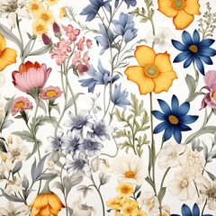 seamless pattern with flowers