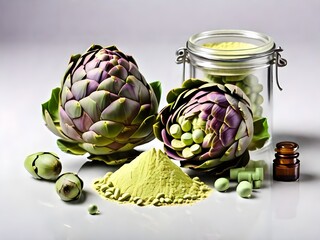 Obraz premium artichokes on a white background