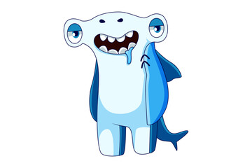 Cute Shark Cartoon Character Design
