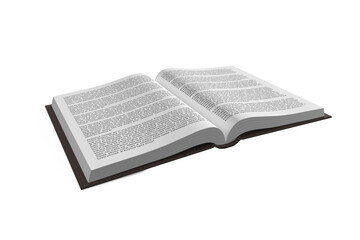 Digital png illustration of open book on transparent background
