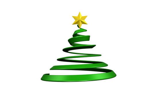 Digital png illustration of decorated christmas tree on transparent background