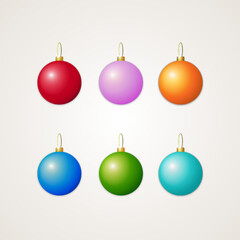 Colorful christmas lights elements