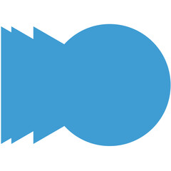 Digital png illustration of blue banner with copy space on transparent background