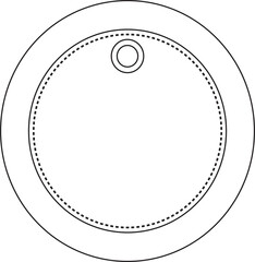 Digital png illustration of white circle tag with copy space on transparent background