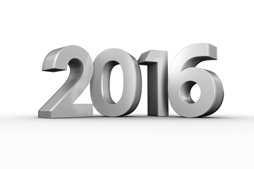 Digital png illustration of grey 2016 number on transparent background