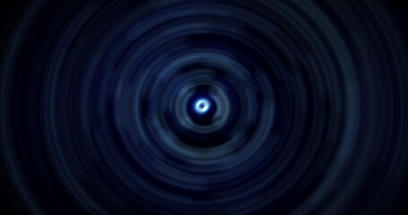 Abstract background of bright blue glowing energy magic radial circles of spiral tunnels made of lines