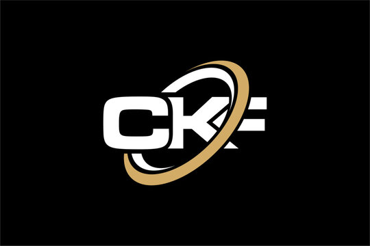 CKF creative letter logo design vector icon illustration