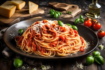 spaghetti with tomato sauce