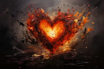 Fotobehang Heart romantic artwork love and passion emotional © yuchen