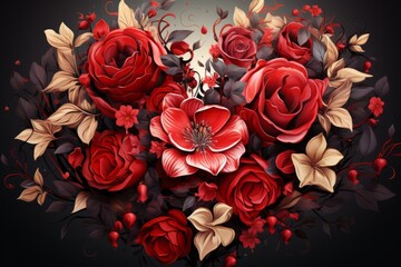 roses vector illustration