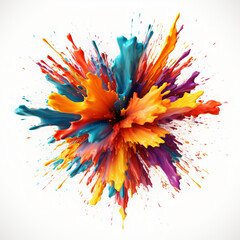 Colorful paint explosion