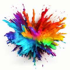 Colorful paint explosion