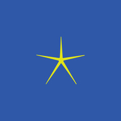 star icon vector on blue background 