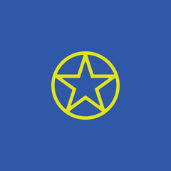 star icon vector on blue background 