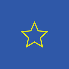 star icon vector on blue background 