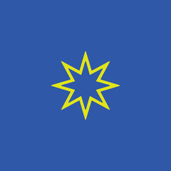 star icon vector on blue background 