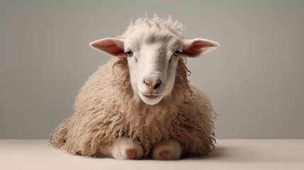 Obraz premium Eid al Adha Animal for sacrifice and Celebrations of Traditionla Islamic Yearly Festival, with colorful Background and Space for Text