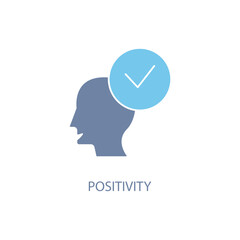 positivity concept line icon. Simple element illustration.positivity concept outline symbol design.