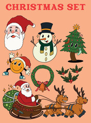 Merry Christmas and santa claus