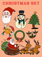 Merry Christmas and santa claus