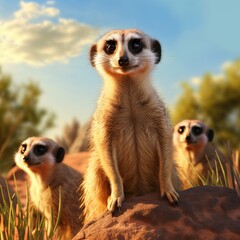 Charming Meerkats: Sociable Creatures of the Animal Kingdom