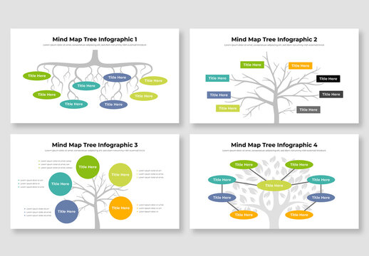 Mind Map Tree Infographic Template layout