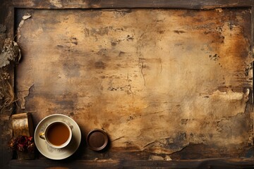 Old paper texture with coffee stains vintage