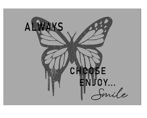 butterfly and slogan design drawing vector