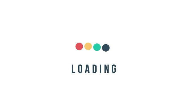 Bouncing multicolor dots loading animation