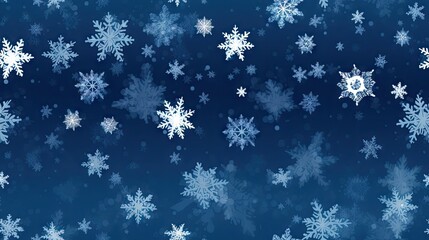 Fototapeta na wymiar a blue background with a lot of snowflakes in the middle of the screen and snow flakes in the middle of the screen. generative ai