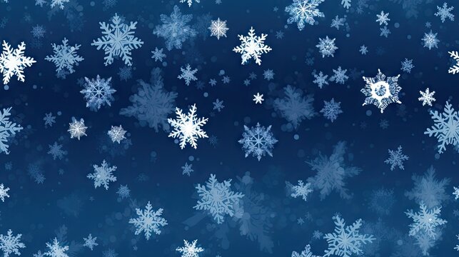  a blue background with a lot of snowflakes in the middle of the screen and snow flakes in the middle of the screen.  generative ai