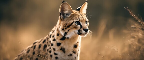 Obraz premium Serval Photography Stock Photos cinematic, wildlife, serval, Big Cat, for home decor, wall art, posters, game pad, canvas, wallpaper