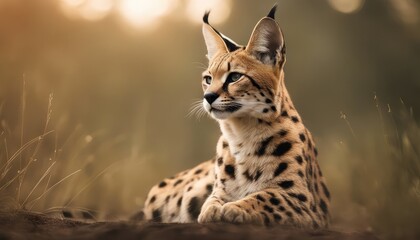 Serval Photography Stock Photos cinematic, wildlife, serval, Big Cat, for home decor, wall art, posters, game pad, canvas, wallpaper