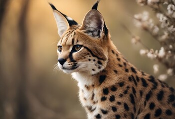 Obraz premium Serval Photography Stock Photos cinematic, wildlife, serval, Big Cat, for home decor, wall art, posters, game pad, canvas, wallpaper