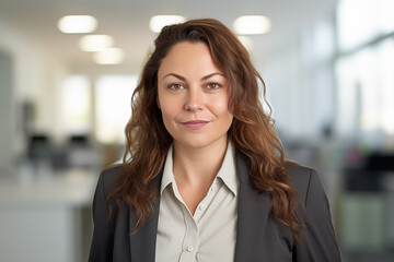 Obraz premium Confident Businesswoman Ready to Lead in Modern Office