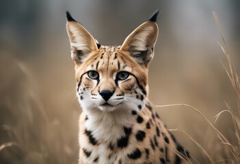Obraz premium Serval Photography Stock Photos cinematic, wildlife, serval, Big Cat, for home decor, wall art, posters, game pad, canvas, wallpaper