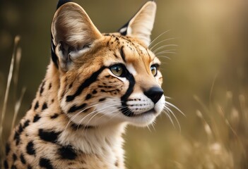 Obraz premium Serval Photography Stock Photos cinematic, wildlife, serval, Big Cat, for home decor, wall art, posters, game pad, canvas, wallpaper