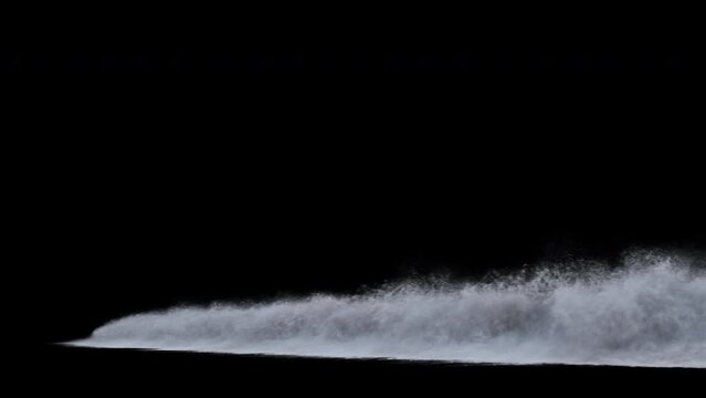 Powerful tsunami wave. Slow motion of a big sea or ocean surf wave crashing background footage, motion graphics, overlay 4K drag-and-drop editing software blending modes