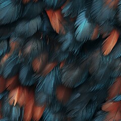 Fototapeta premium High-resolution image of burnt feathers, seamless image