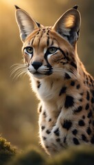 Serval Photography Stock Photos cinematic, wildlife, serval, Big Cat, for home decor, wall art, posters, game pad, canvas, wallpaper