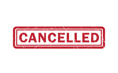 Cancelled red stamp grunge vector