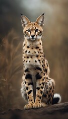 Serval Photography Stock Photos cinematic, wildlife, serval, Big Cat, for home decor, wall art, posters, game pad, canvas, wallpaper