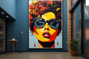 Poster mockup urban street art edgy and rebellious