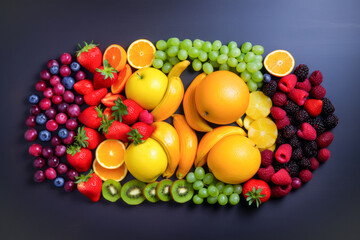 Aesthetic composition of different fruits and vegetables 9