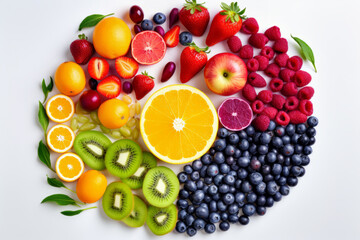 Aesthetic composition of different fruits and vegetables 8
