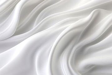 Obraz premium Abstract Soft Waves of White Fabric