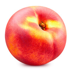 One peach fruit isolated on white background