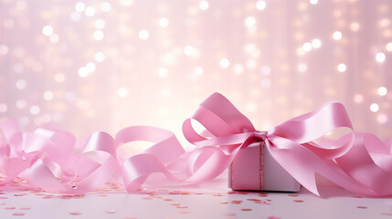 pink background with a gift